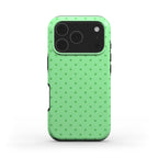 Light Green Polka Dots MagSafe Tough Phone Case