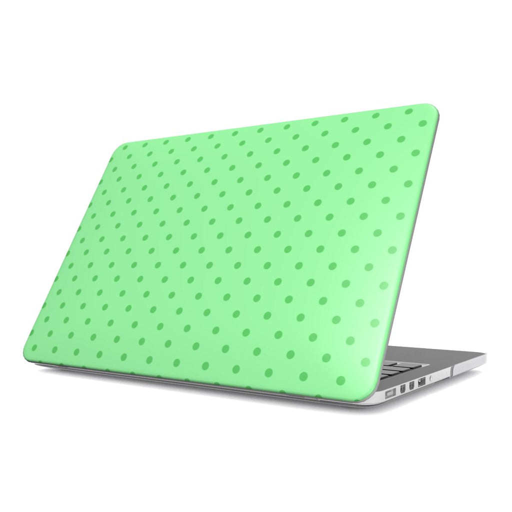 Light Green Polka Dots MacBook Case