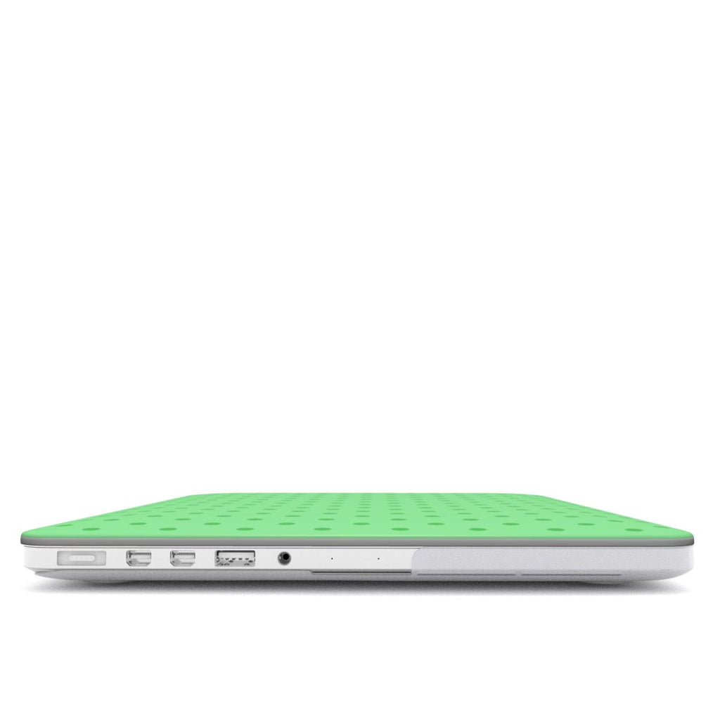 Light Green Polka Dots MacBook Case