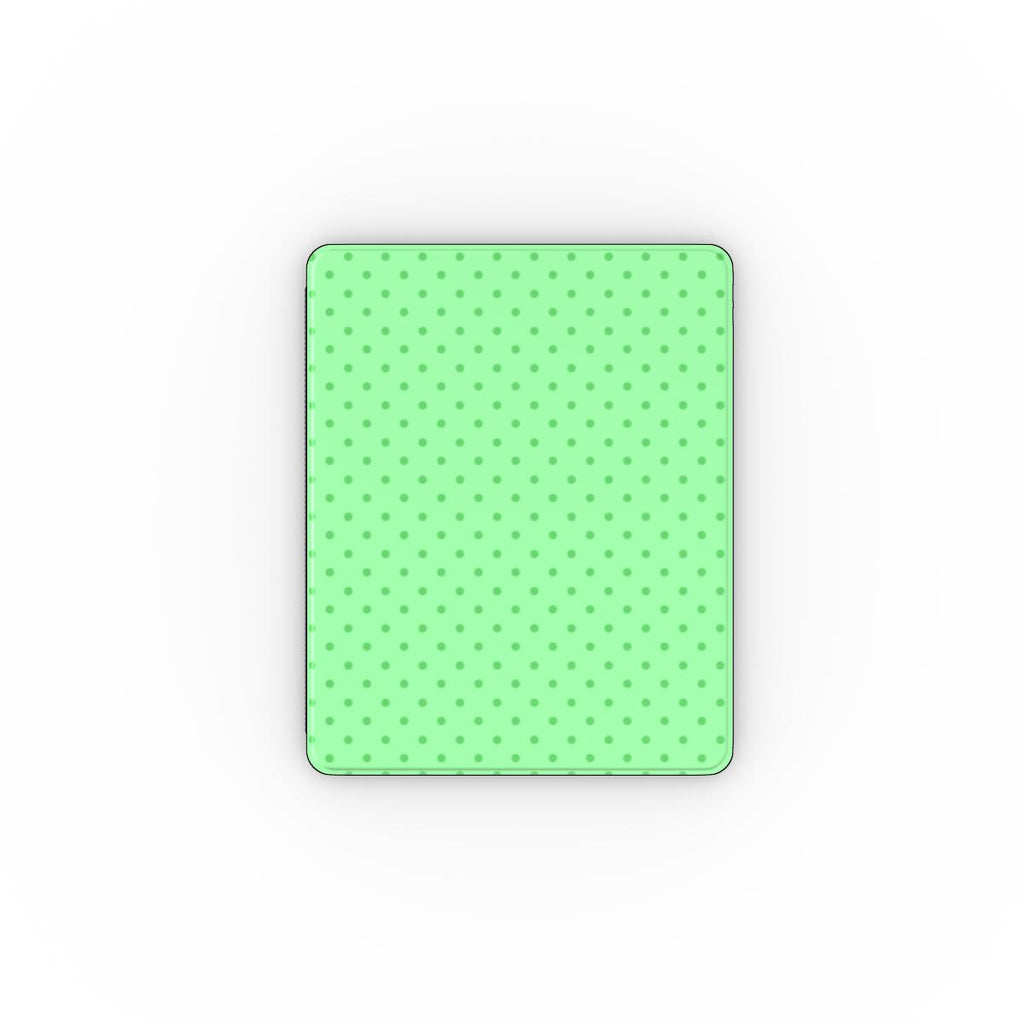 Light Green Polka Dots Apple iPad Case