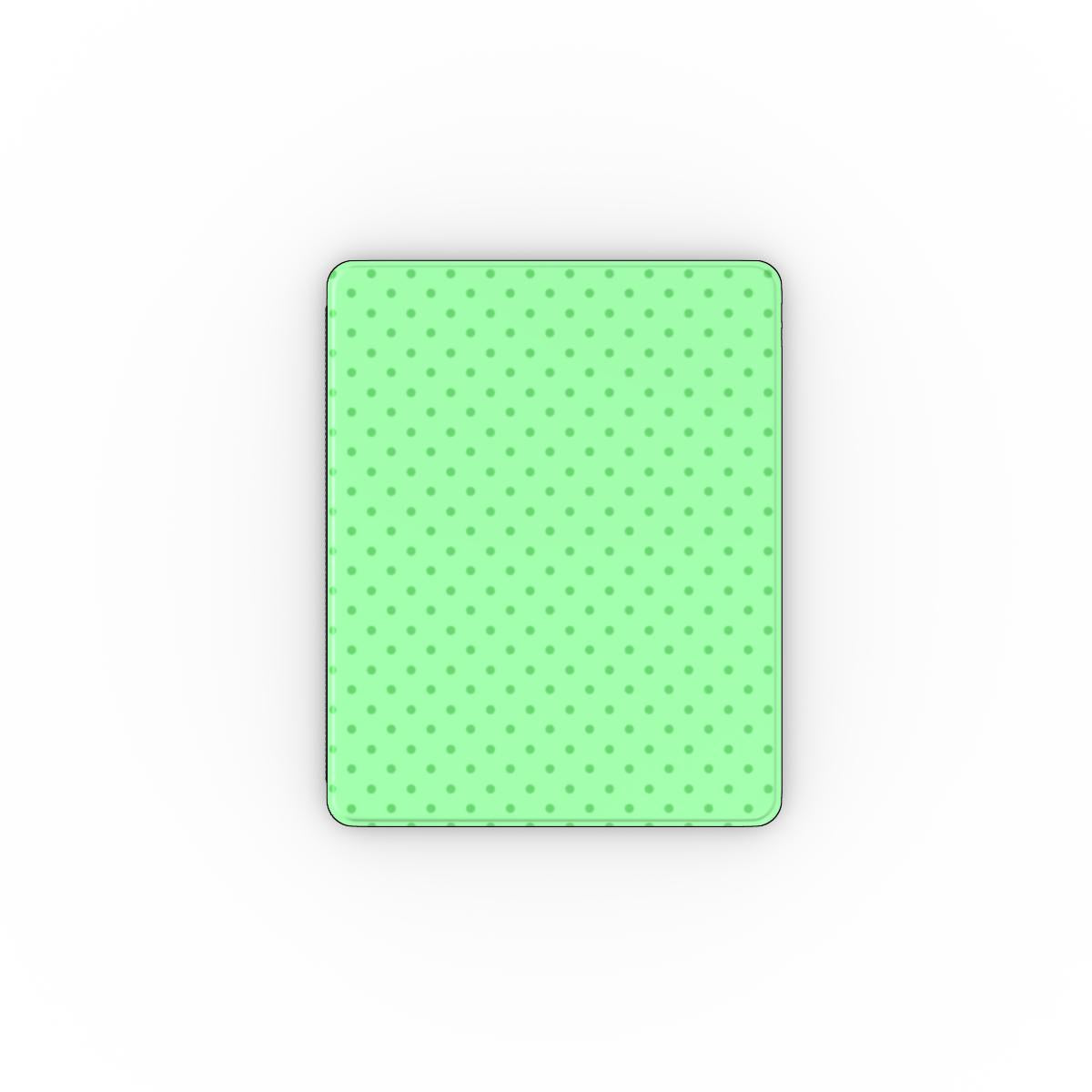 Light Green Polka Dots Apple iPad Case