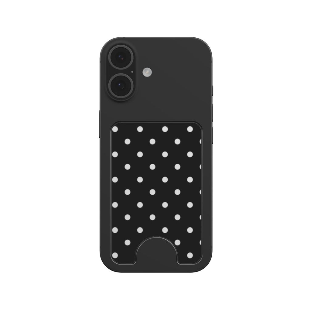 White Black Polka Dots Magnetic wallet