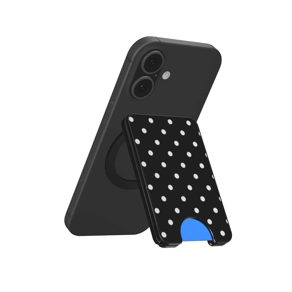 White Black Polka Dots Magnetic wallet