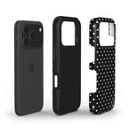 White Black Polka Dots Tough Phone Case