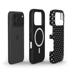 White Black Polka Dots MagSafe Tough Phone Case