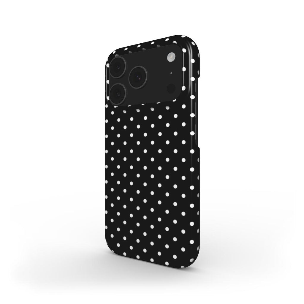 White Black Polka Dots Phone Case