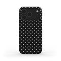 White Black Polka Dots Phone Case