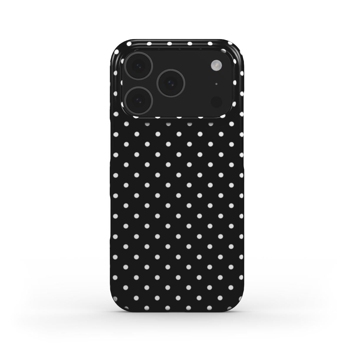 White Black Polka Dots Phone Case