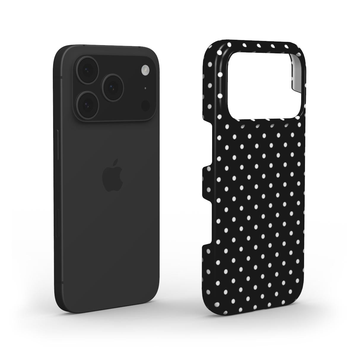 White Black Polka Dots Phone Case