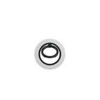 White Black Polka Dots Ring Holder