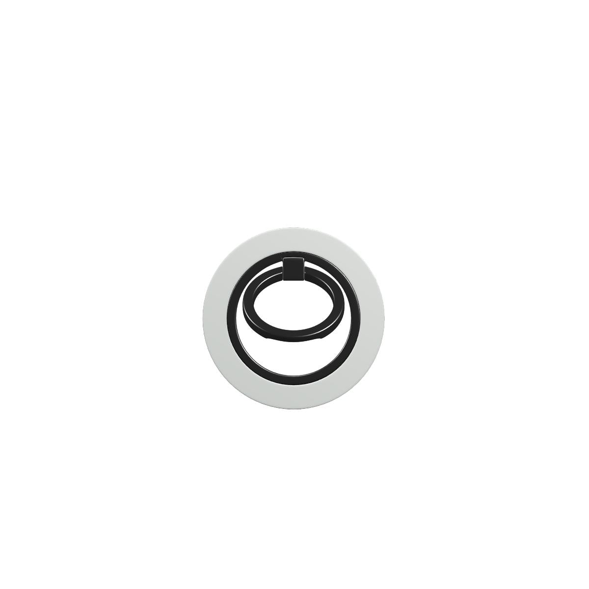 White Black Polka Dots Ring Holder