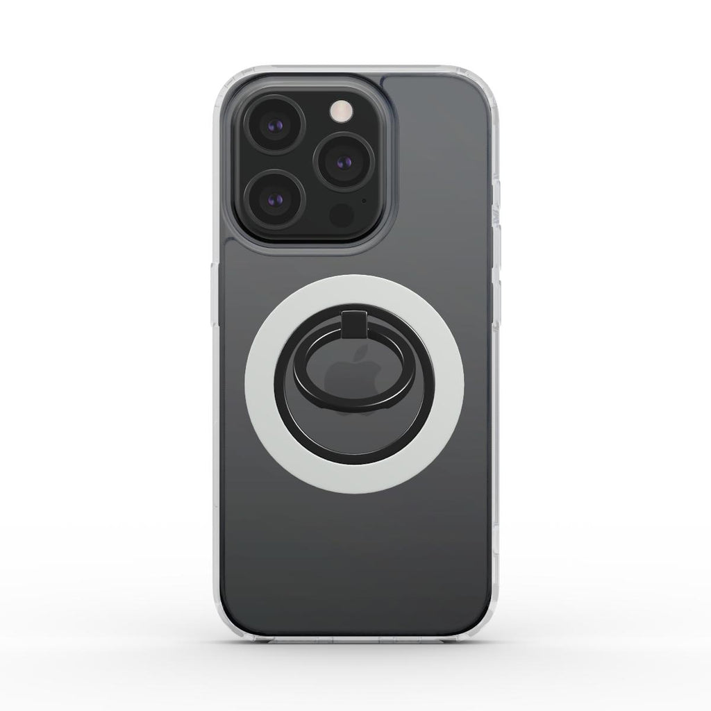 White Black Polka Dots Ring Holder