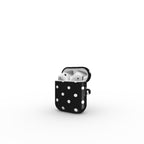 White Black Polka Dots Apple AirPods Tough Case
