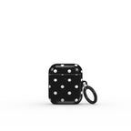 White Black Polka Dots Apple AirPods Tough Case
