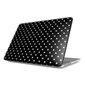 White Black Polka Dots MacBook Case