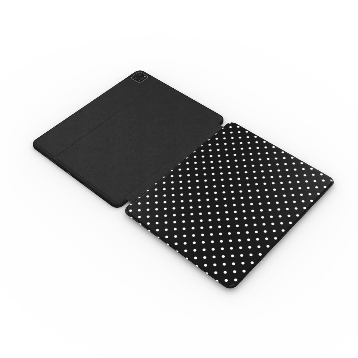 White Black Polka Dots Apple iPad Case