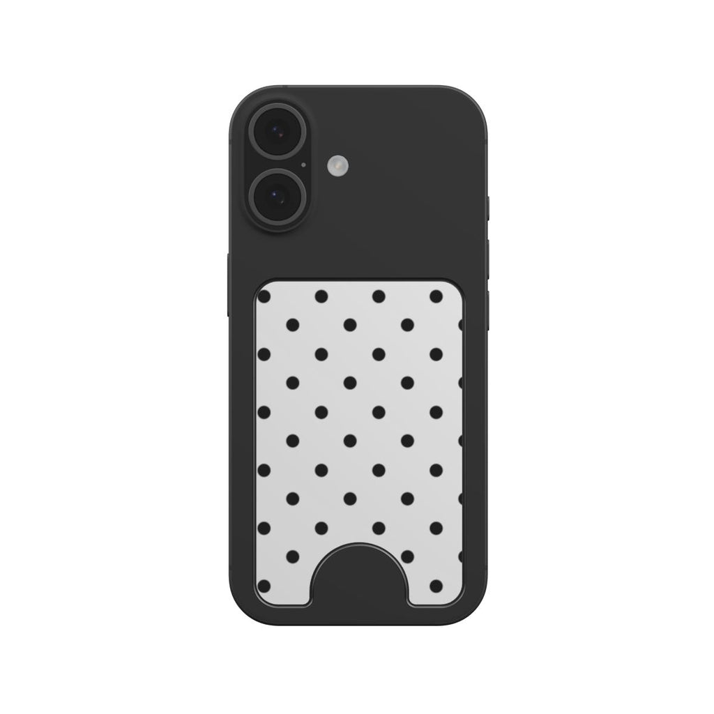 White Black 2 Polka Dots Magnetic wallet