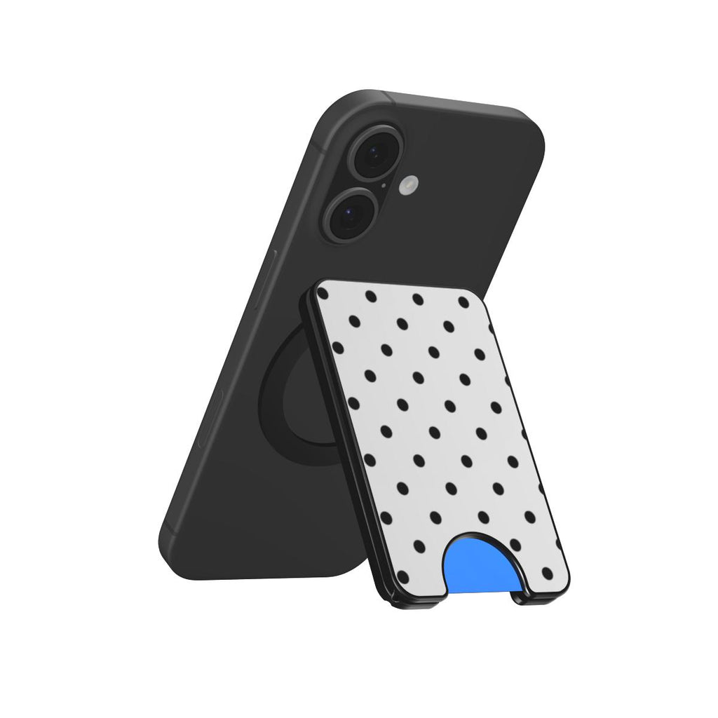 White Black 2 Polka Dots Magnetic wallet