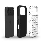 White Black 2 Polka Dots Tough Phone Case