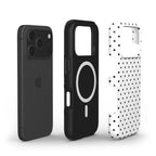 White Black 2 Polka Dots MagSafe Tough Phone Case