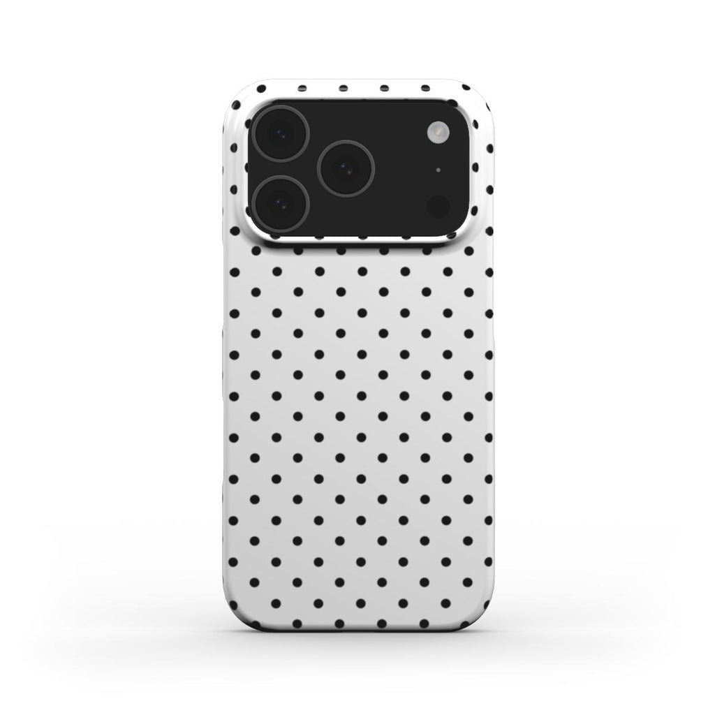 White Black 2 Polka Dots Phone Case