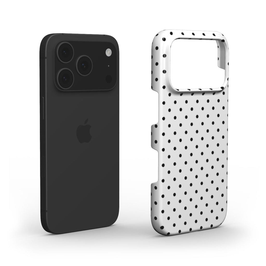 White Black 2 Polka Dots Phone Case
