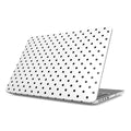 White Black 2 Polka Dots MacBook Case