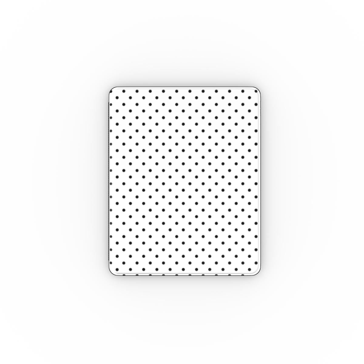 White Black 2 Polka Dots Apple iPad Case