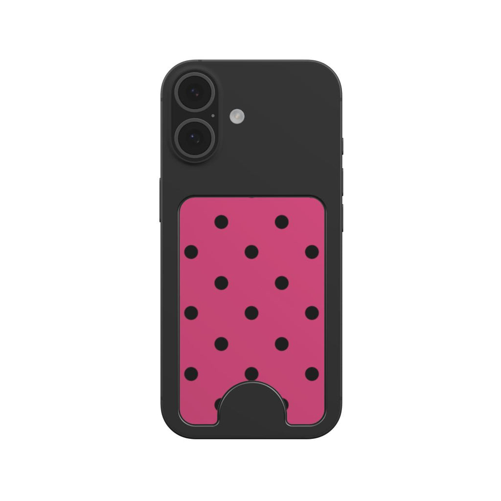 Black Pink Polka Dots Magnetic wallet