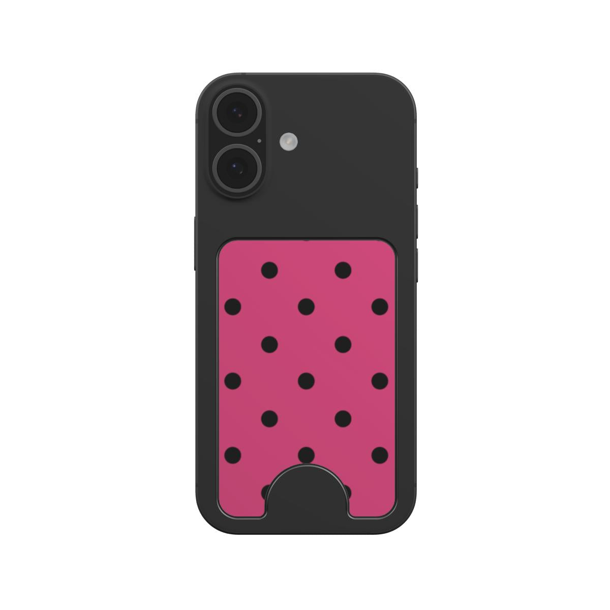 Black Pink Polka Dots Magnetic wallet