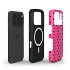 Black Pink Polka Dots MagSafe Tough Phone Case