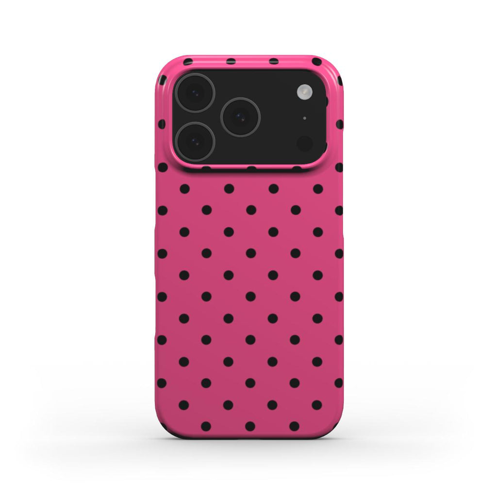 Black Pink Polka Dots Phone Case