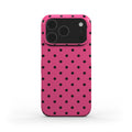 Black Pink Polka Dots Phone Case