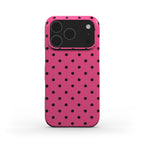 Black Pink Polka Dots Phone Case