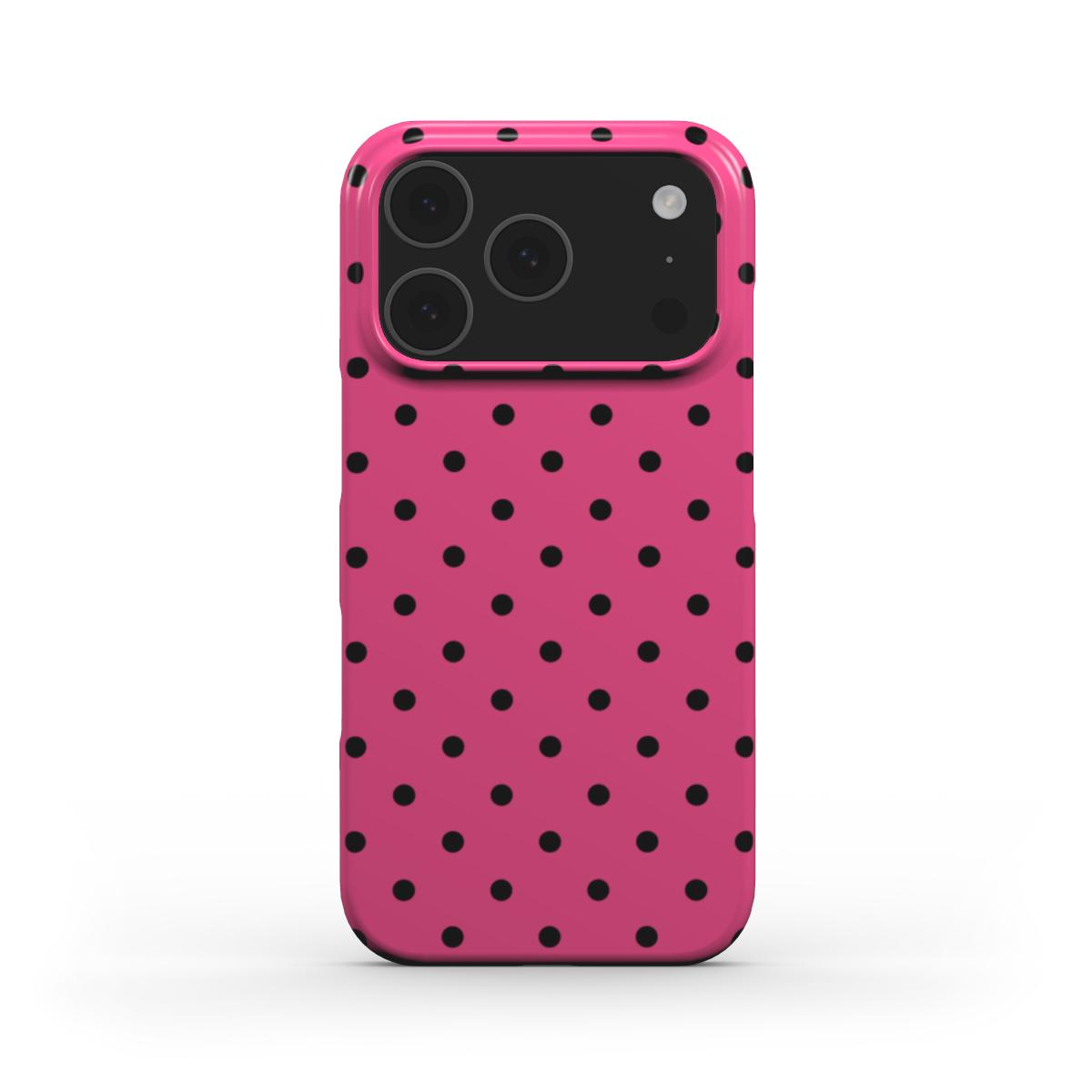 Black Pink Polka Dots Phone Case
