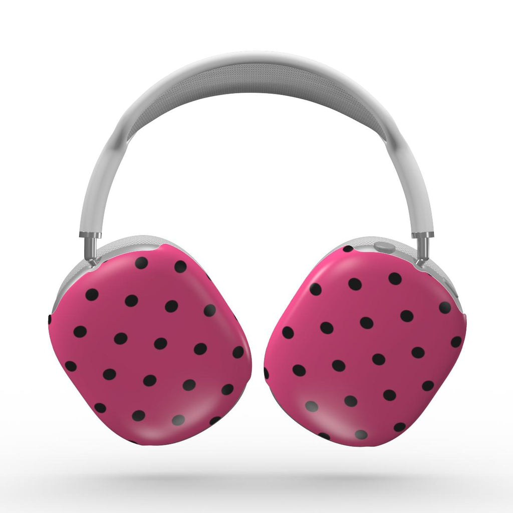 Black Pink Polka Dots Apple AirPods Max Tough Case