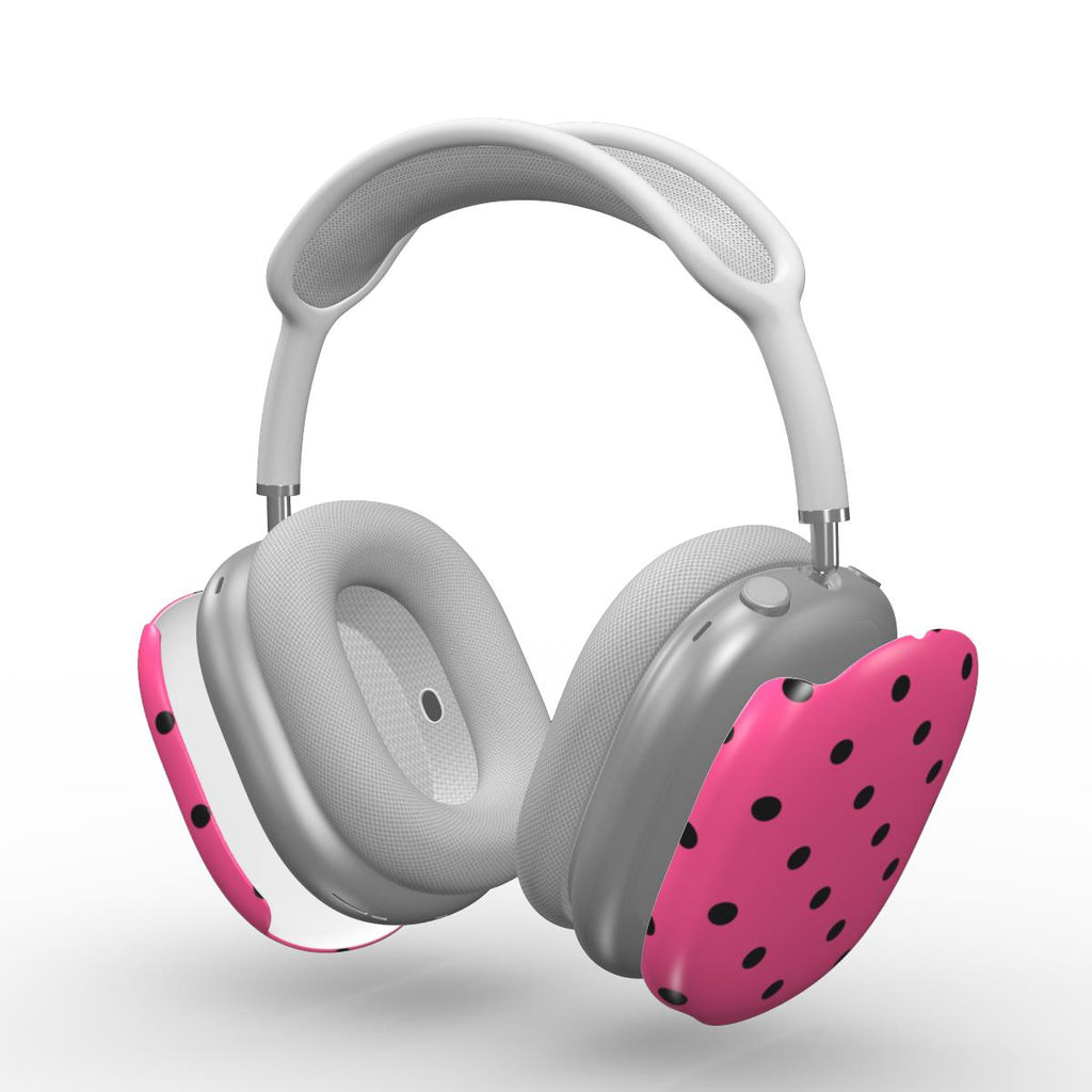 Black Pink Polka Dots Apple AirPods Max Tough Case