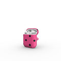 Black Pink Polka Dots Apple AirPods Tough Case