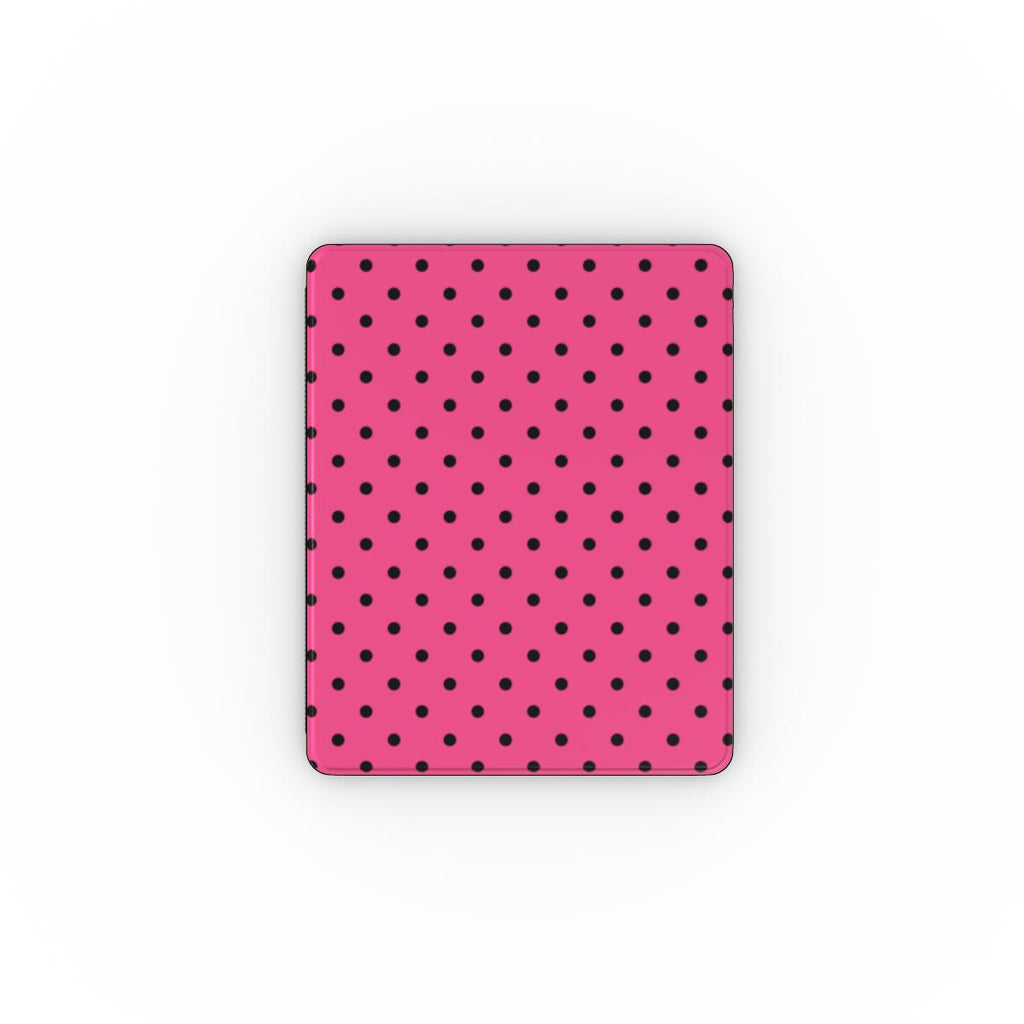 Black Pink Polka Dots Apple iPad Case