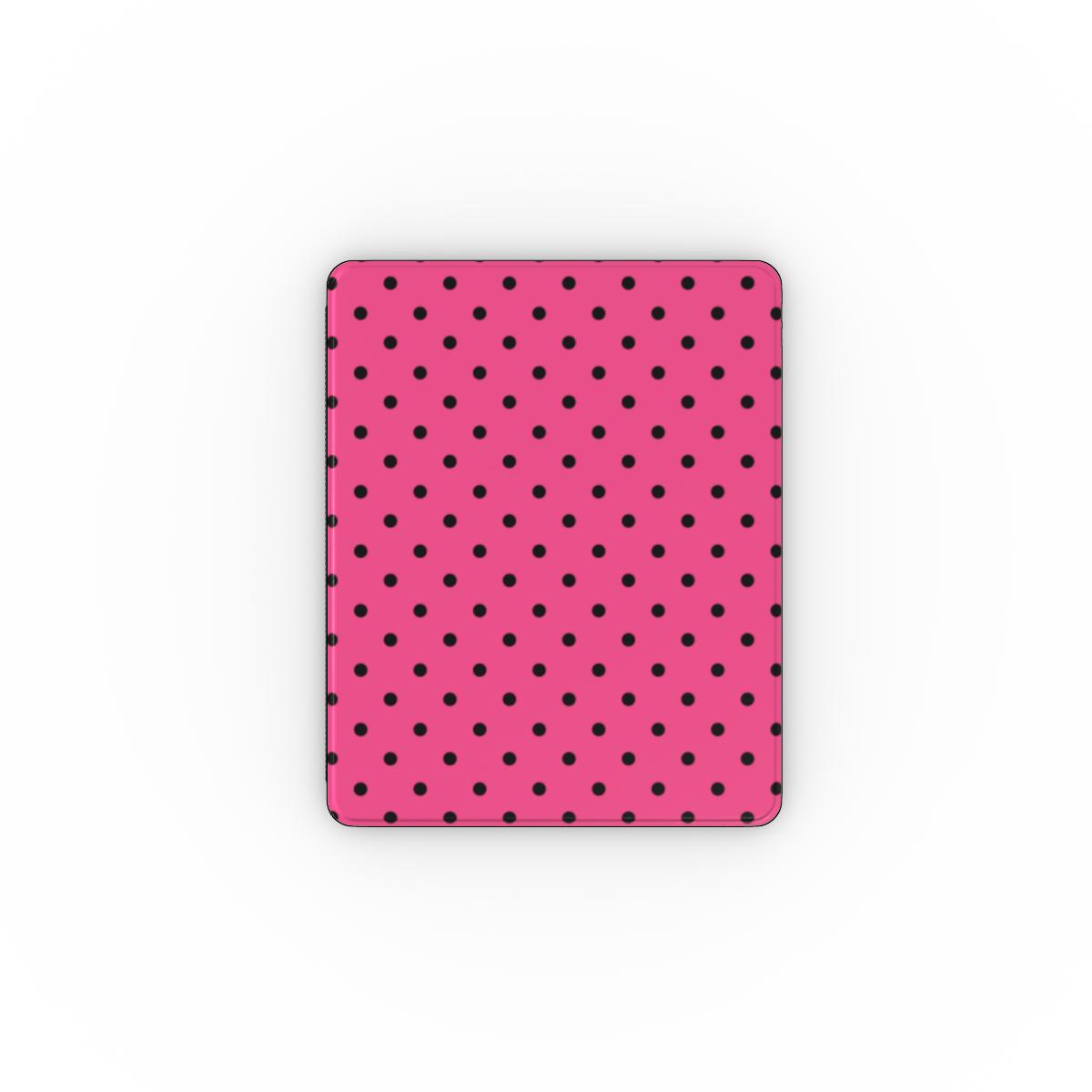 Black Pink Polka Dots Apple iPad Case