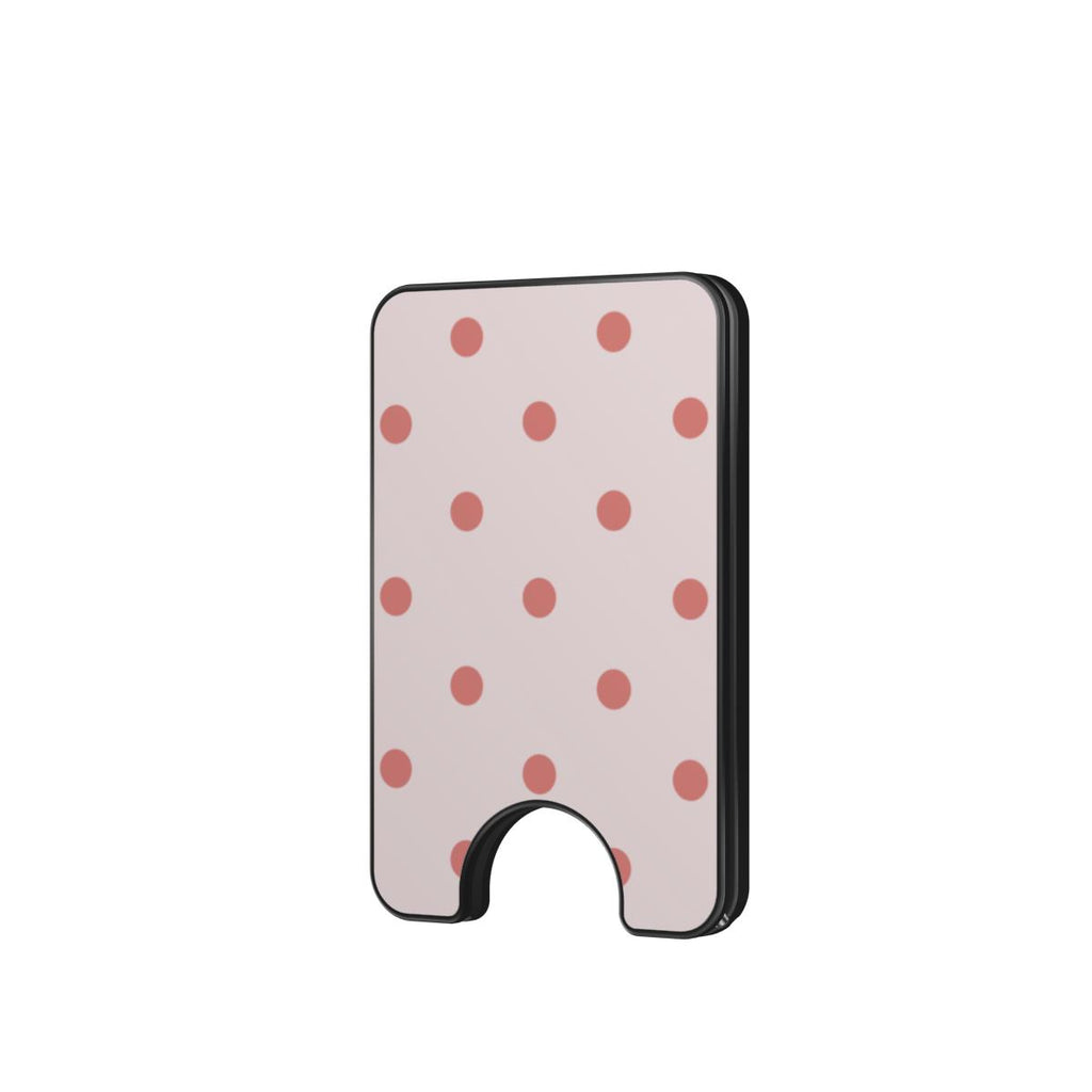 Blush Red Polka Dots Magnetic wallet
