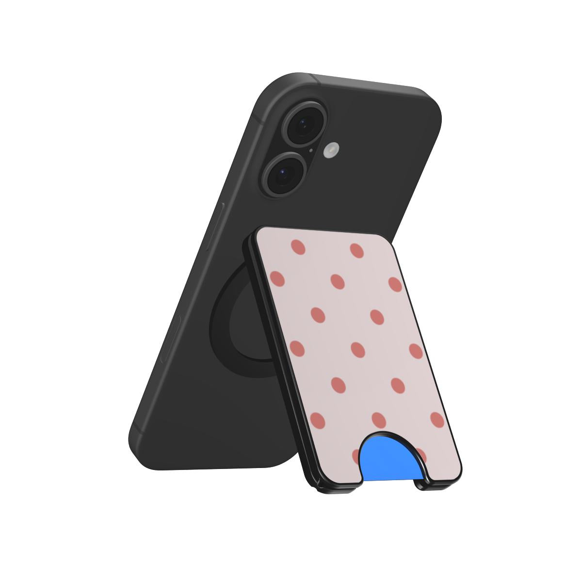 Blush Red Polka Dots Magnetic wallet