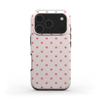 Blush Red Polka Dots Tough Phone Case
