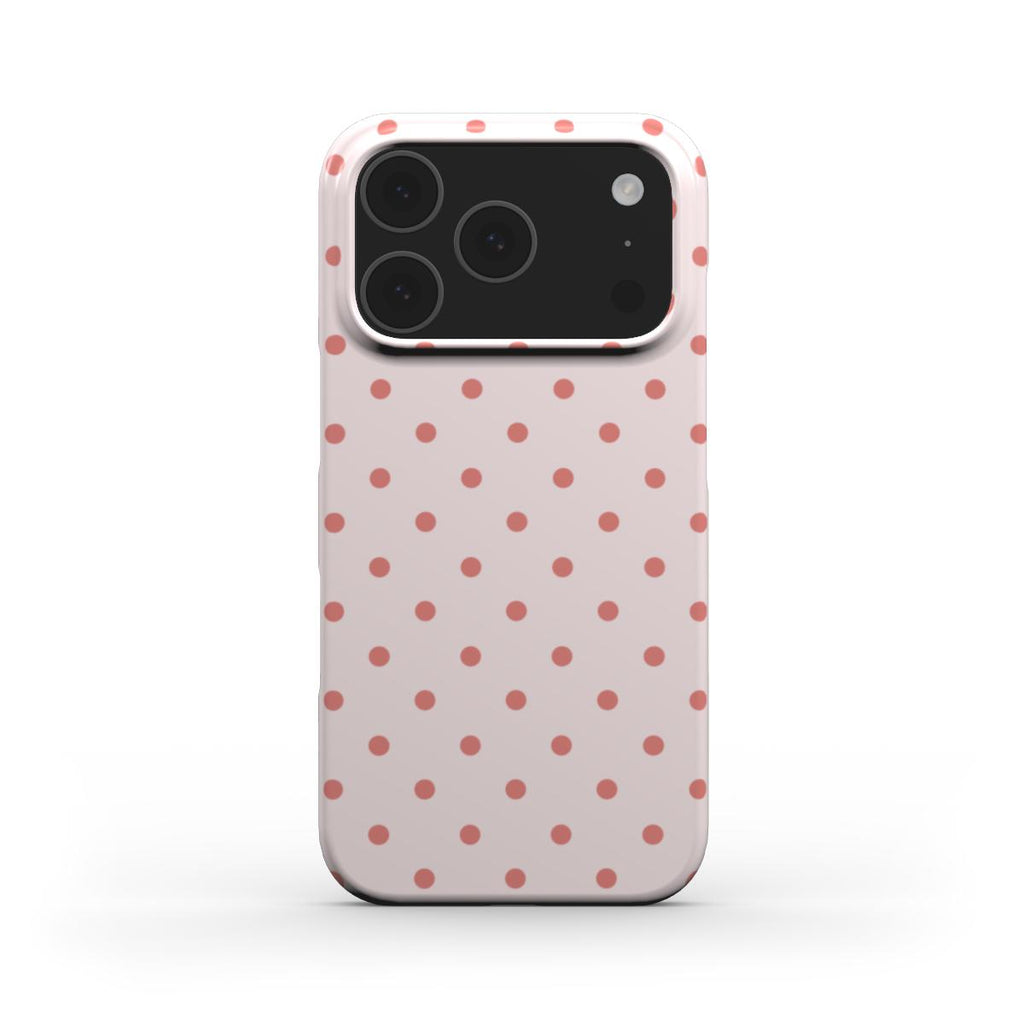 Blush Red Polka Dots Phone Case
