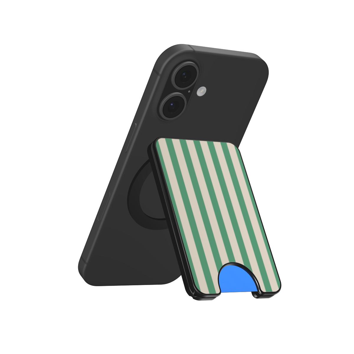 Min Green Stripes Magnetic wallet