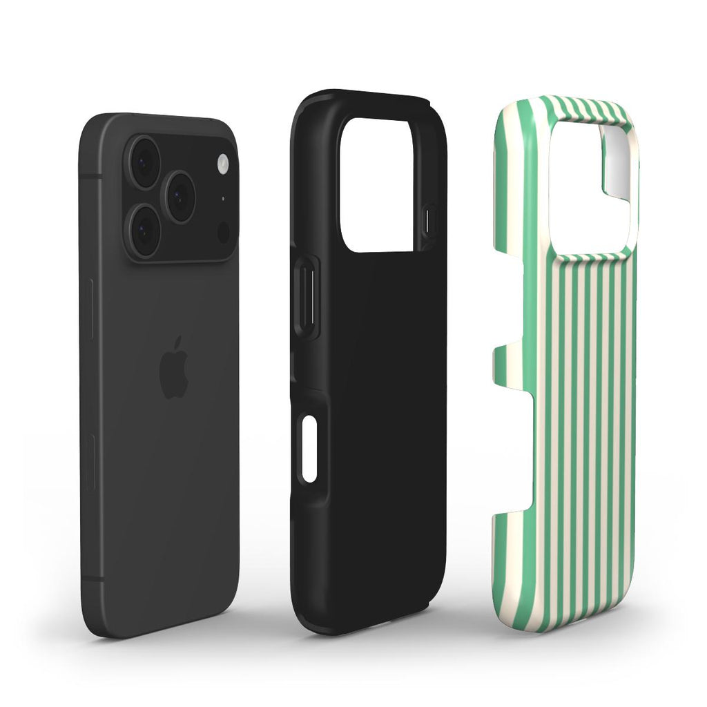 Min Green Stripes Tough Phone Case