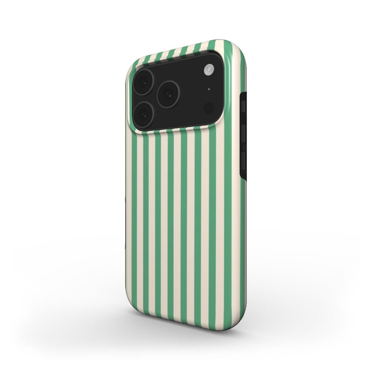 Min Green Stripes MagSafe Tough Phone Case