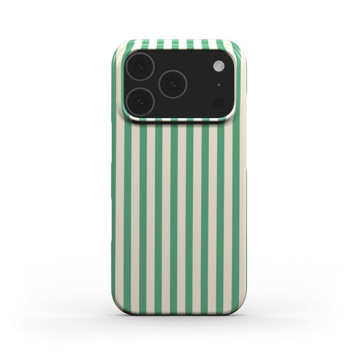 Min Green Stripes Phone Case