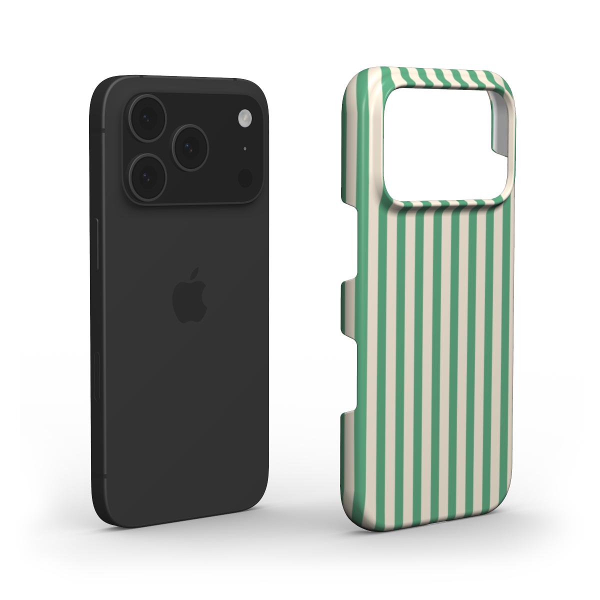 Min Green Stripes Phone Case