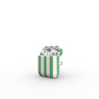 Min Green Stripes Apple AirPods Tough Case